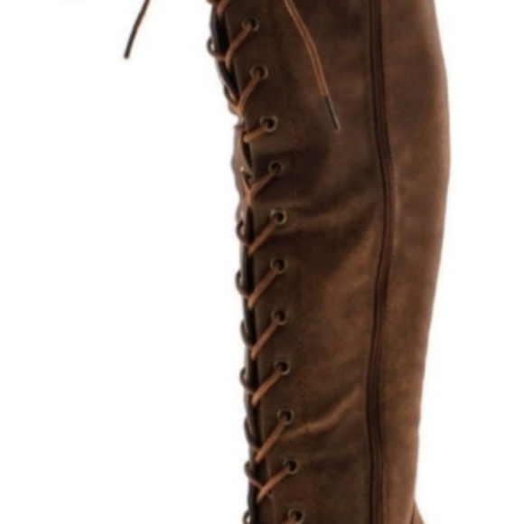 Forever 21 Dark Brown Lace-Up Boots - Picture 10 of 13